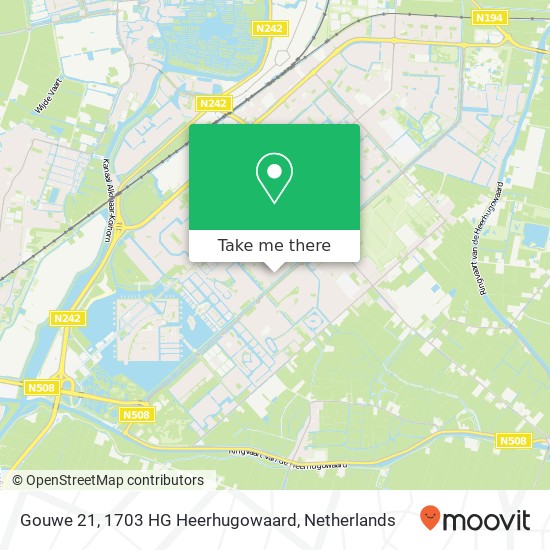 Gouwe 21, 1703 HG Heerhugowaard map