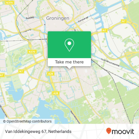 Van Iddekingeweg 67, 9721 CB Groningen map