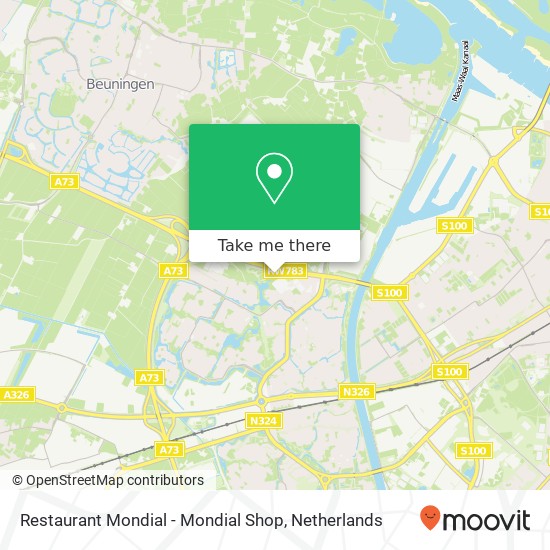 Restaurant Mondial - Mondial Shop, De Meeuwse Acker Karte