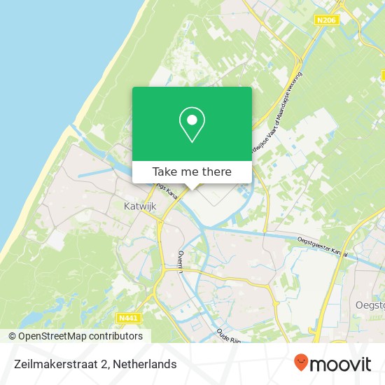 Zeilmakerstraat 2, 2222 AA Katwijk aan Zee map