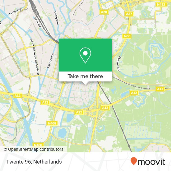 Twente 96, 3524 TV Utrecht map
