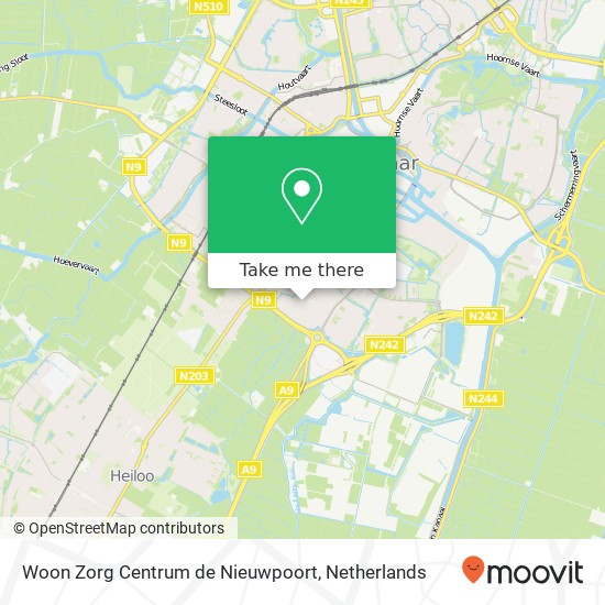 Woon Zorg Centrum de Nieuwpoort, Prins Alexanderstraat 25 map