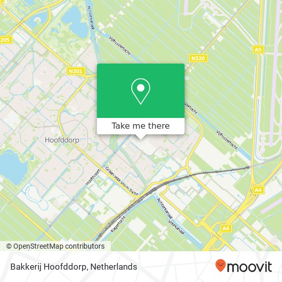 Bakkerij Hoofddorp, Polderplein 233 map