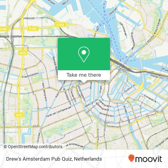 Drew's Amsterdam Pub Quiz map