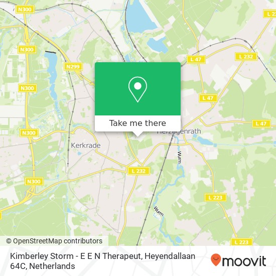 Kimberley Storm - E E N Therapeut, Heyendallaan 64C map