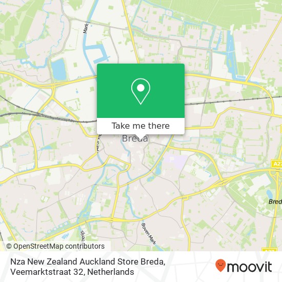 Nza New Zealand Auckland Store Breda, Veemarktstraat 32 Karte