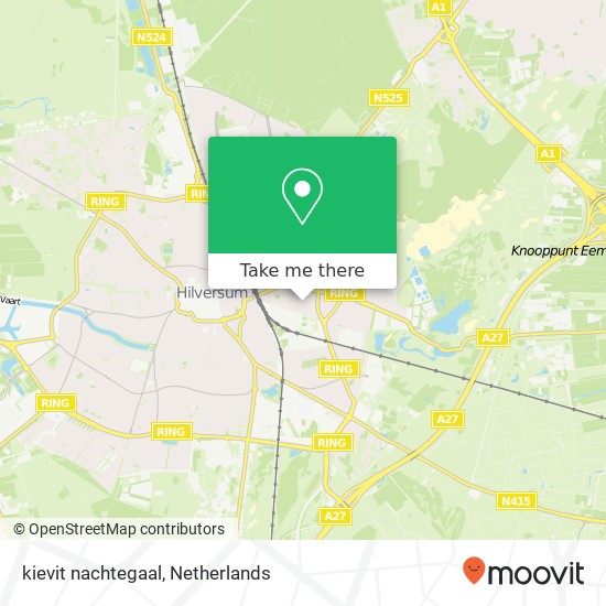 kievit nachtegaal, 1221 KR Hilversum map