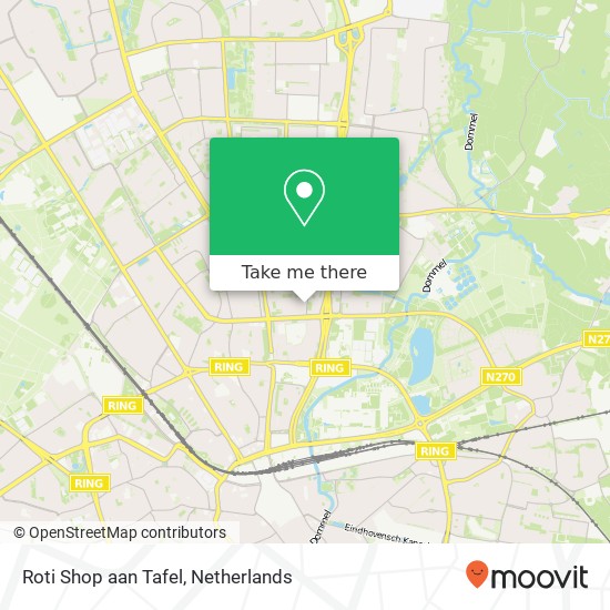 Roti Shop aan Tafel, Generaal Coenderslaan 49 map