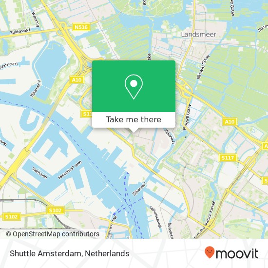 Shuttle Amsterdam map