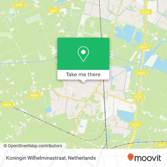 Koningin Wilhelminastraat, 6661 ZH Elst map