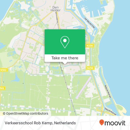 Verkeersschool Rob Kemp, Pieter Korffstraat 10 map