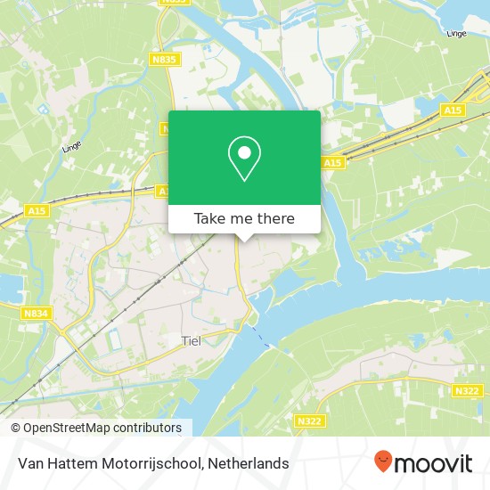 Van Hattem Motorrijschool, Grote Brugse Grintweg 105 map