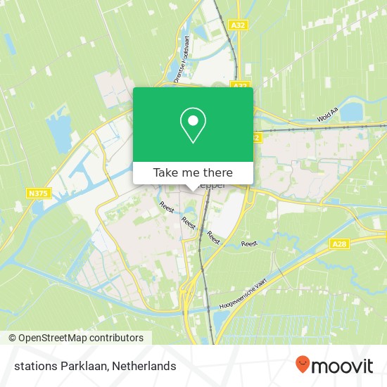 stations Parklaan, 7941 Meppel Karte