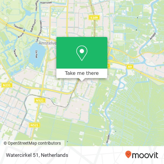 Watercirkel 51, 1186 LP Amstelveen map