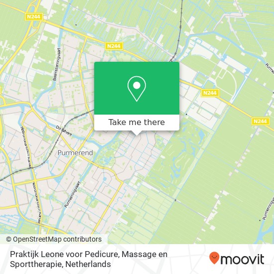 Praktijk Leone voor Pedicure, Massage en Sporttherapie, Pottenbakkerstraat 49 Karte