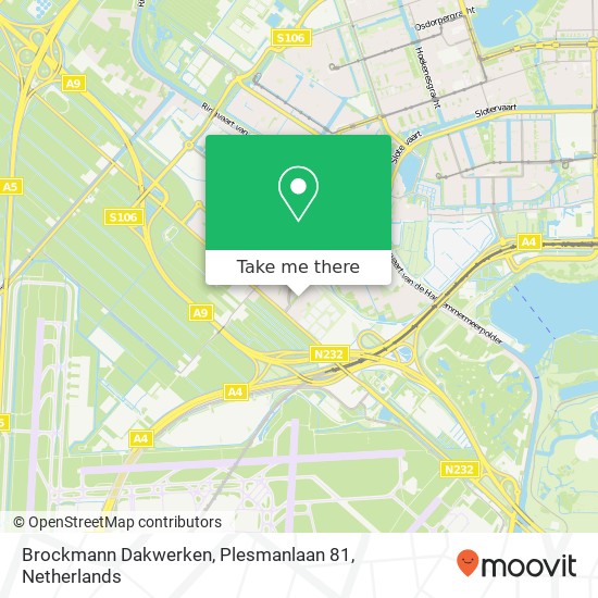 Brockmann Dakwerken, Plesmanlaan 81 map