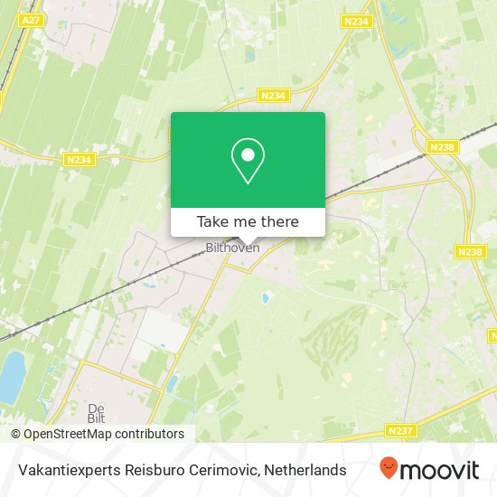 Vakantiexperts Reisburo Cerimovic map