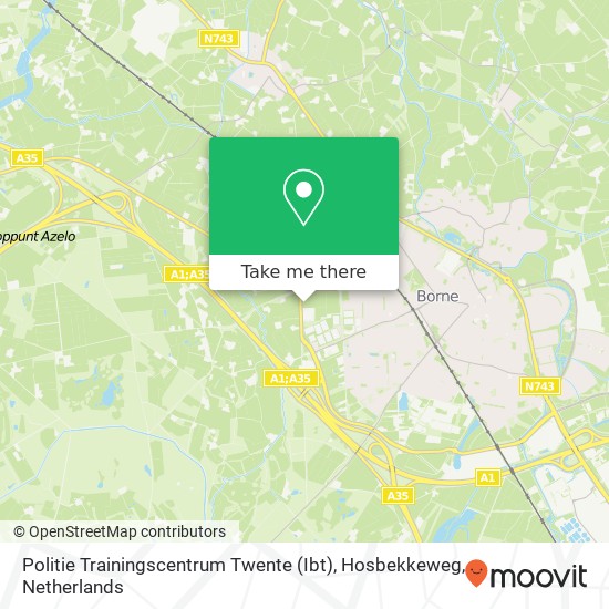 Politie Trainingscentrum Twente (Ibt), Hosbekkeweg map