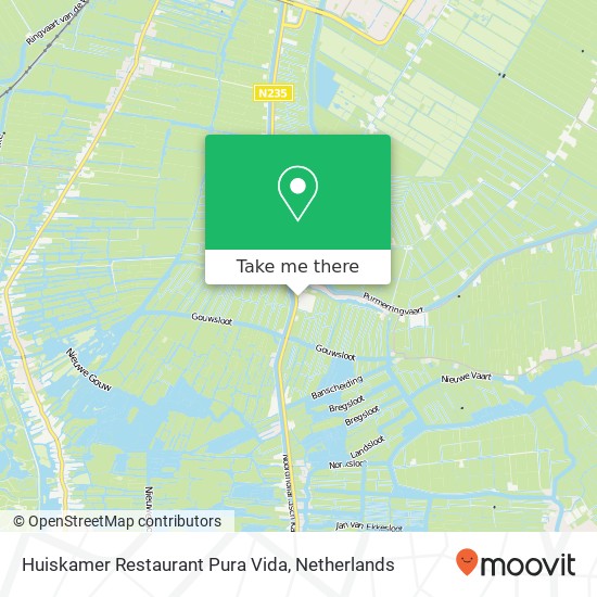 Huiskamer Restaurant Pura Vida, Dorpsstraat 81 map