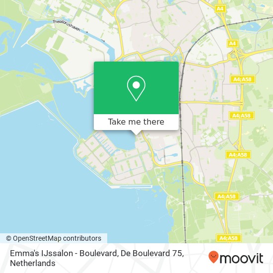 Emma's IJssalon - Boulevard, De Boulevard 75 map