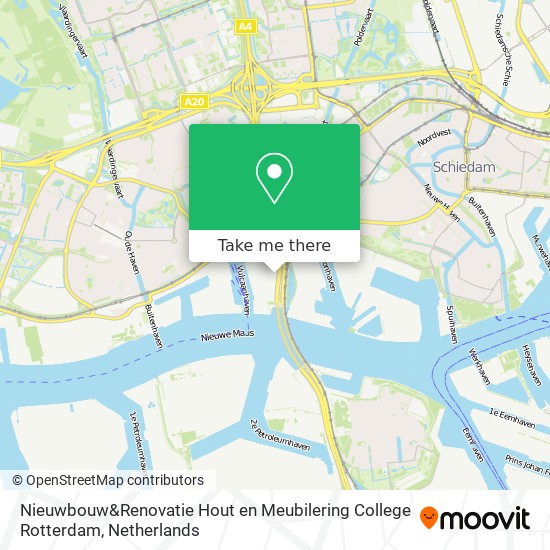 Nieuwbouw&Renovatie Hout en Meubilering College Rotterdam Karte