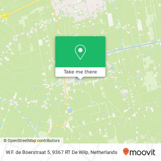 W.F. de Boerstraat 5, 9367 RT De Wilp map