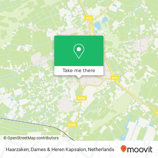 Haarzaken, Dames & Heren Kapsalon, Kranestraat 35 map