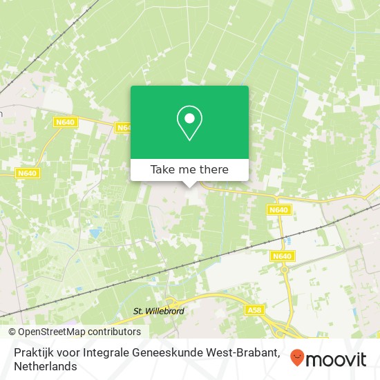 Praktijk voor Integrale Geneeskunde West-Brabant, De Hoge Akker Karte