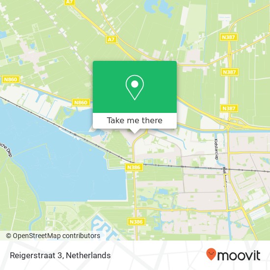Reigerstraat 3, 9607 RH Foxhol map