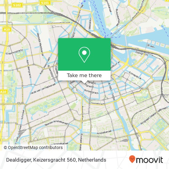 Dealdigger, Keizersgracht 560 Karte