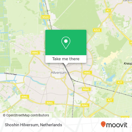 Shoshin Hilversum, Noorderweg 2 map