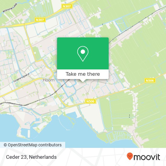 Ceder 23, 1628 ME Hoorn map