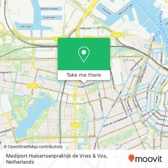 Mediport Huisartsenpraktijk de Vries & Vos, Hoofdweg 506 map