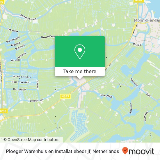 Ploeger Warenhuis en Installatiebedrijf, Nieuwland 23 map