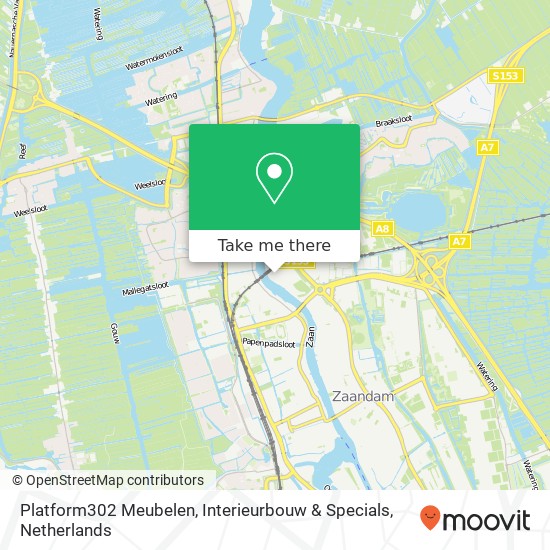 Platform302 Meubelen, Interieurbouw & Specials, Oostzijde 302 map