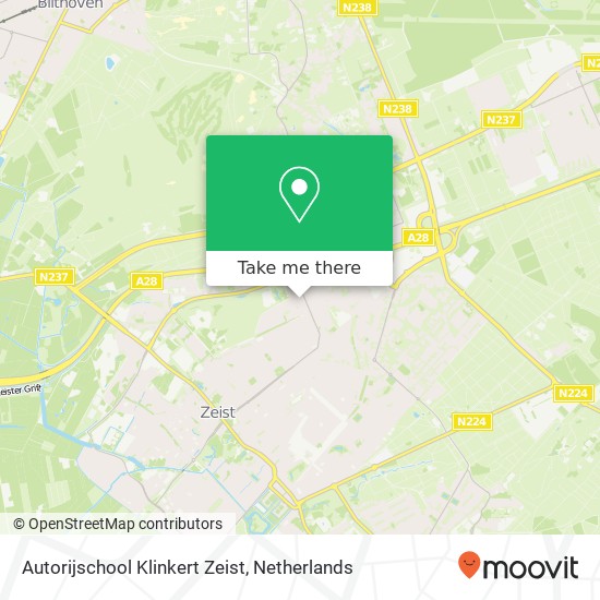 Autorijschool Klinkert Zeist, Schaperlaan 17 map