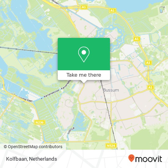Kolfbaan, 1412 BX Naarden map
