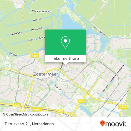 Pitrusvaart 21, 2724 VA Zoetermeer map