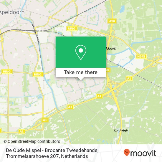 De Oude Mispel - Brocante Tweedehands, Trommelaarshoeve 207 map