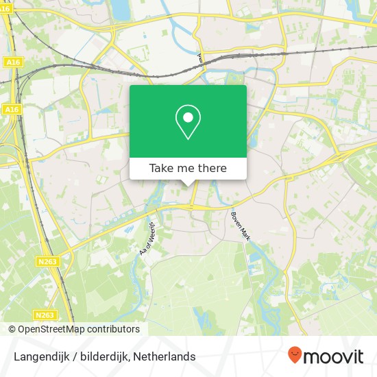 Langendijk / bilderdijk, 4819 GC Breda map