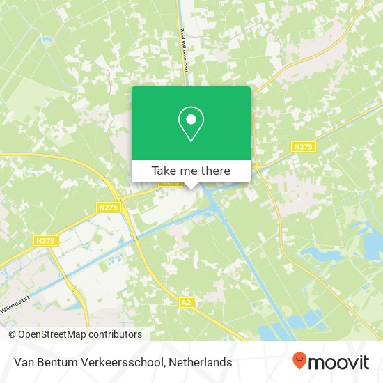 Van Bentum Verkeersschool, Pannenweg 256 map