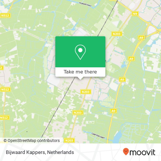 Bijwaard Kappers, Zevenhuizerlaan 59 Karte