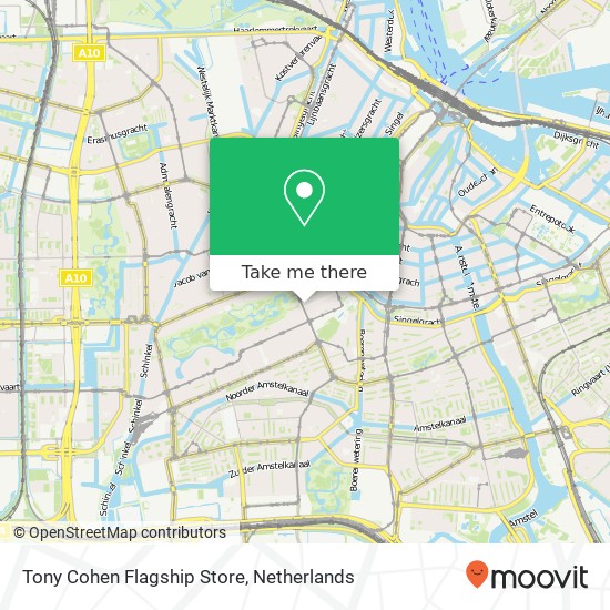 Tony Cohen Flagship Store, Pieter Cornelisz. Hooftstraat map