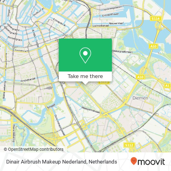 Dinair Airbrush Makeup Nederland map
