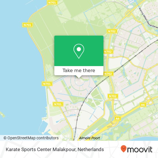 Karate Sports Center Malakpour, Nimfenplein 1 map