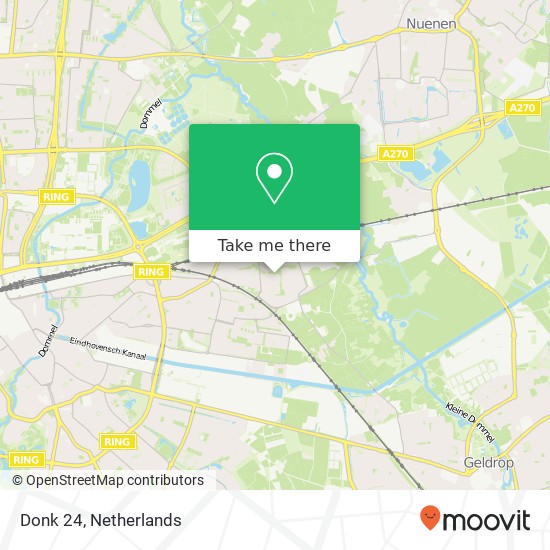 Donk 24, 5641 PX Eindhoven Karte