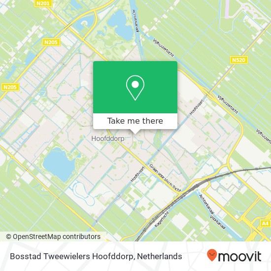 Bosstad Tweewielers Hoofddorp, Bernadottestraat 155 map