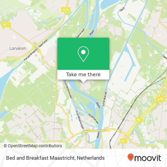 Bed and Breakfast Maastricht map