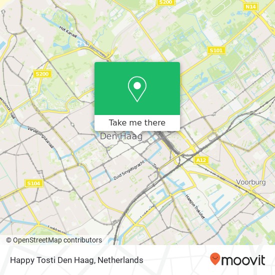 Happy Tosti Den Haag, Korte Poten 5 map