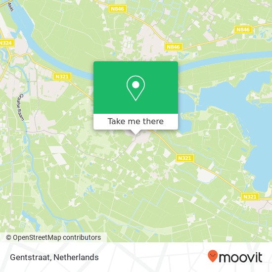 Gentstraat, 5438 AK Gassel Karte